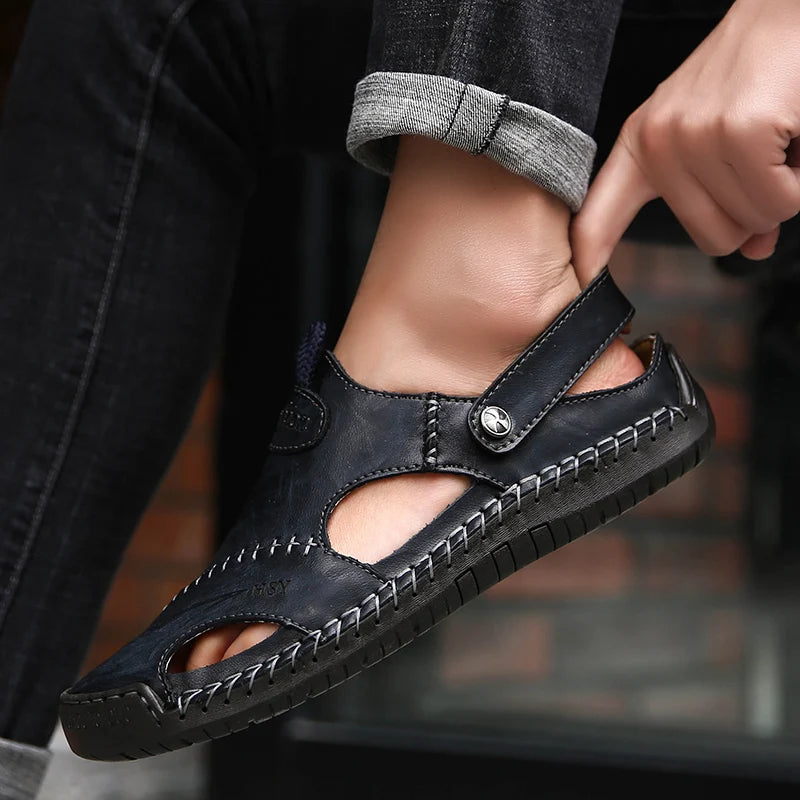 VEIGGARA| Orthopädische Ledersandalen für Männer