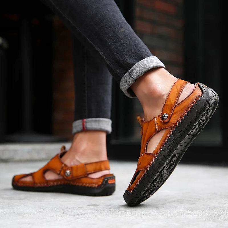 VEIGGARA| Orthopädische Ledersandalen für Männer