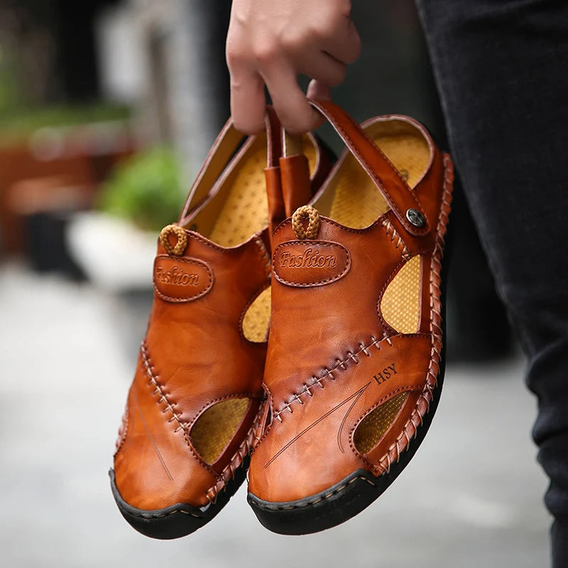 VEIGGARA| Orthopädische Ledersandalen für Männer
