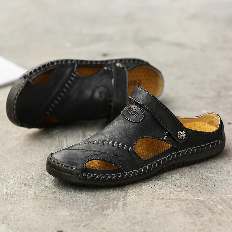 VEIGGARA| Orthopädische Ledersandalen für Männer