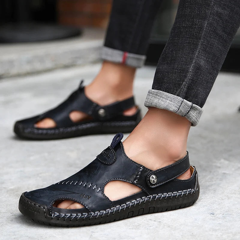 VEIGGARA| Orthopädische Ledersandalen für Männer