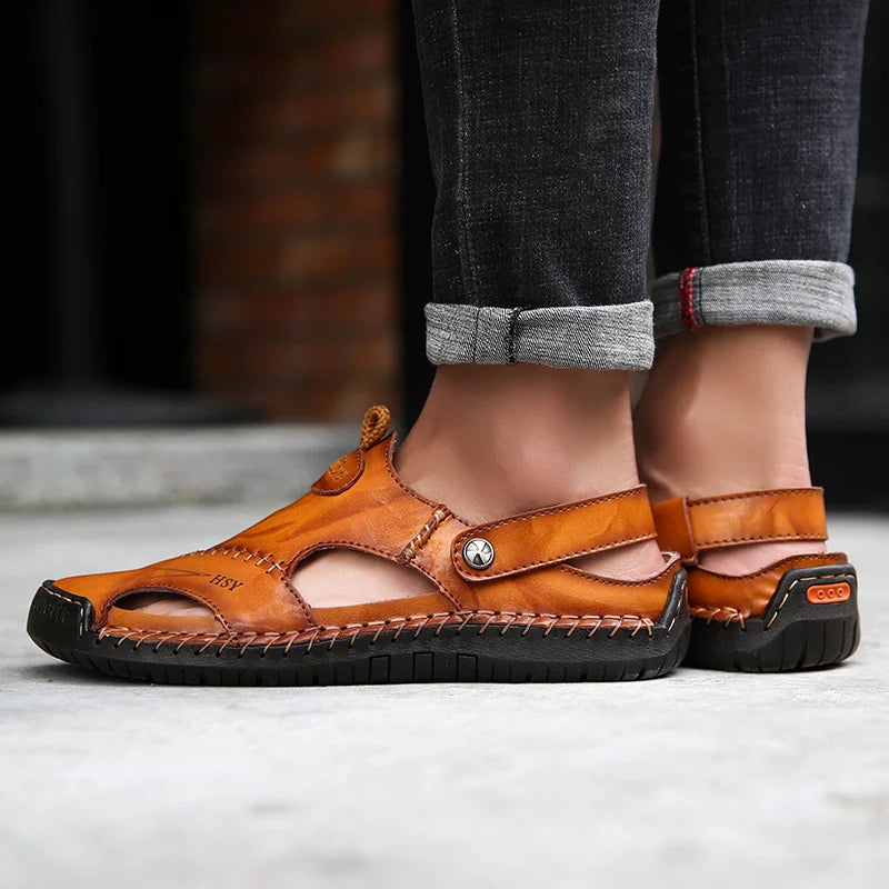 VEIGGARA| Orthopädische Ledersandalen für Männer