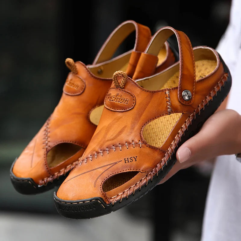 VEIGGARA| Orthopädische Ledersandalen für Männer